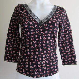 H&M print top blouse t-shirt - fits size XS